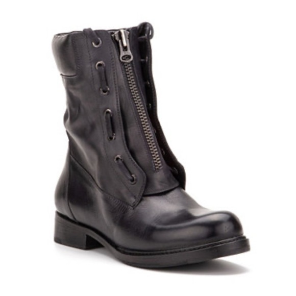 Free People New Vintage Foundry Filo Leather Biker Boots Black Moto NWOT - Picture 3 of 12